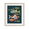 Stupell Industries Midcentury Pond Fishes Framed Print Under Glass, design by Renea L. Thull